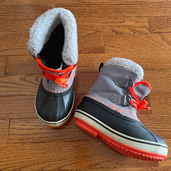 Mini Boden Raft Gray Snow Boots 